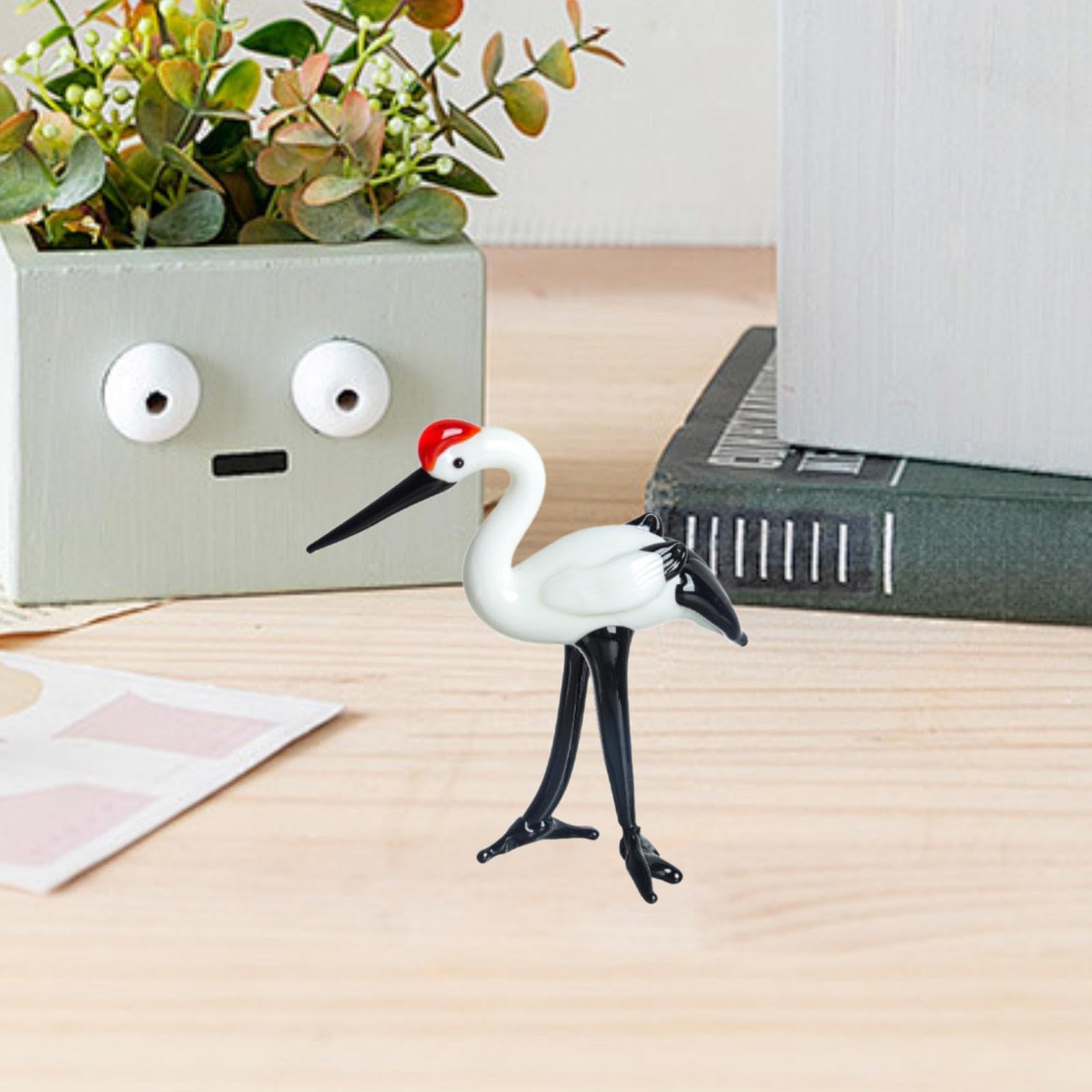 Amazon.co.jp: Perfk 鶴の像 鶴の模型 の置物 立つ鶴の彫刻 本棚